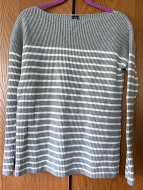 GAP Gray Ribbed Knit Sweater